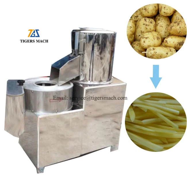 Descascador e fatiador de batatas